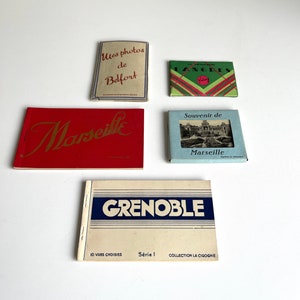 Vintage Postkarten. Fotos . Frankreich . Marseille . Grenoble . Belfort . antik . schwarz weiß . Reise