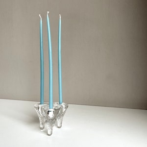 Vintage candleholder. Kosta Boda. Föran Wärff. Igloo. Ice glass. Sweden. 70s. Mid-century modern. Scandi design.