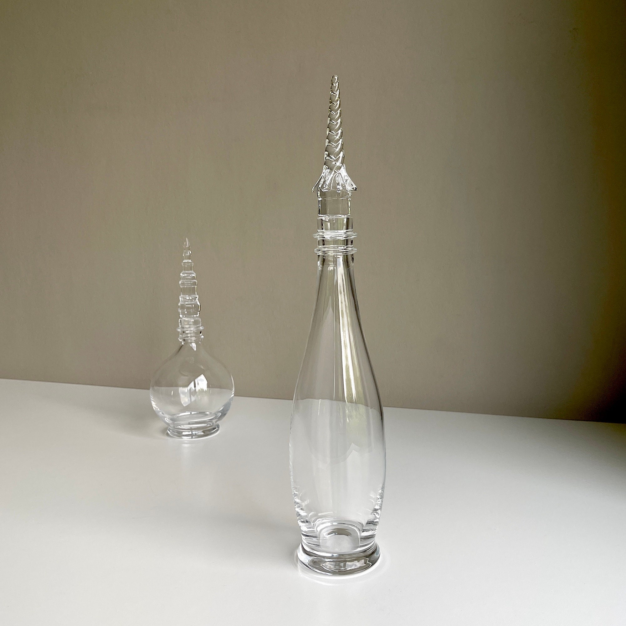 Vintage Carafes. Set . Glass . Collector . Decanter . Plug . Etsy