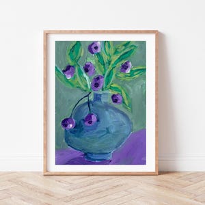 Blumenbilder, Blumenbilder, einzigartige Geschenke für sie, lebendige Gemälde, Stillleben Malerei, Essen Kunst, gemalte Blumen, Blumenkunst