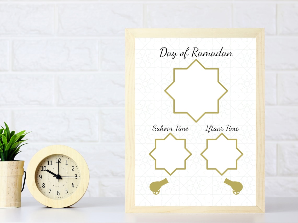 Ramadan Countdown Calendar Iftaar and Suhoor Timetable Etsy