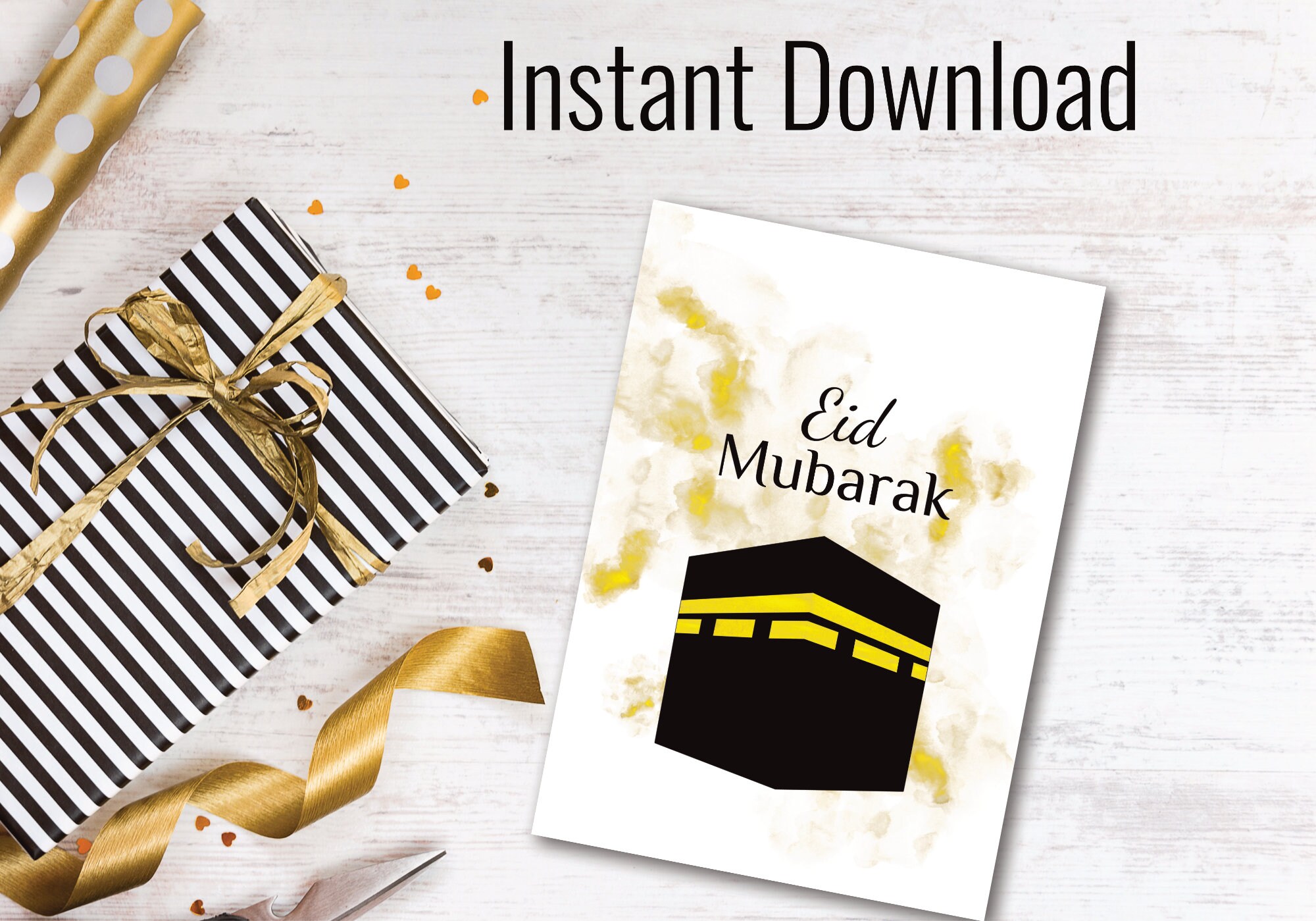Kaaba Eid Card Printable Eidi Gift DIY Eid Decorations Gift | Etsy