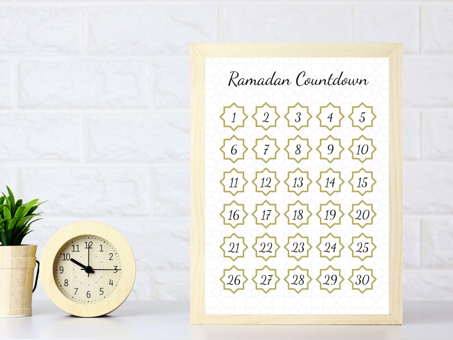 Ramadan Countdown Calendar Iftaar and Suhoor Timetable Etsy