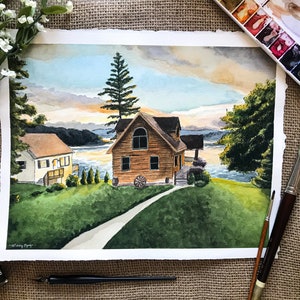 Custom Watercolor House Paintings image 7