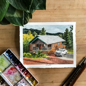 Custom Watercolor House Paintings