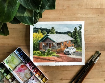 Custom Watercolor House Paintings