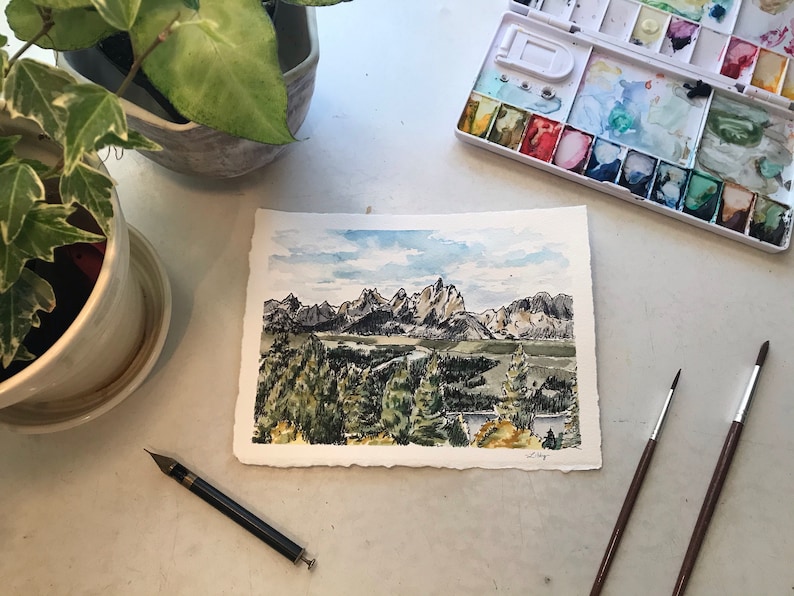 Hand-painted Custom Watercolor Landscapes image 6