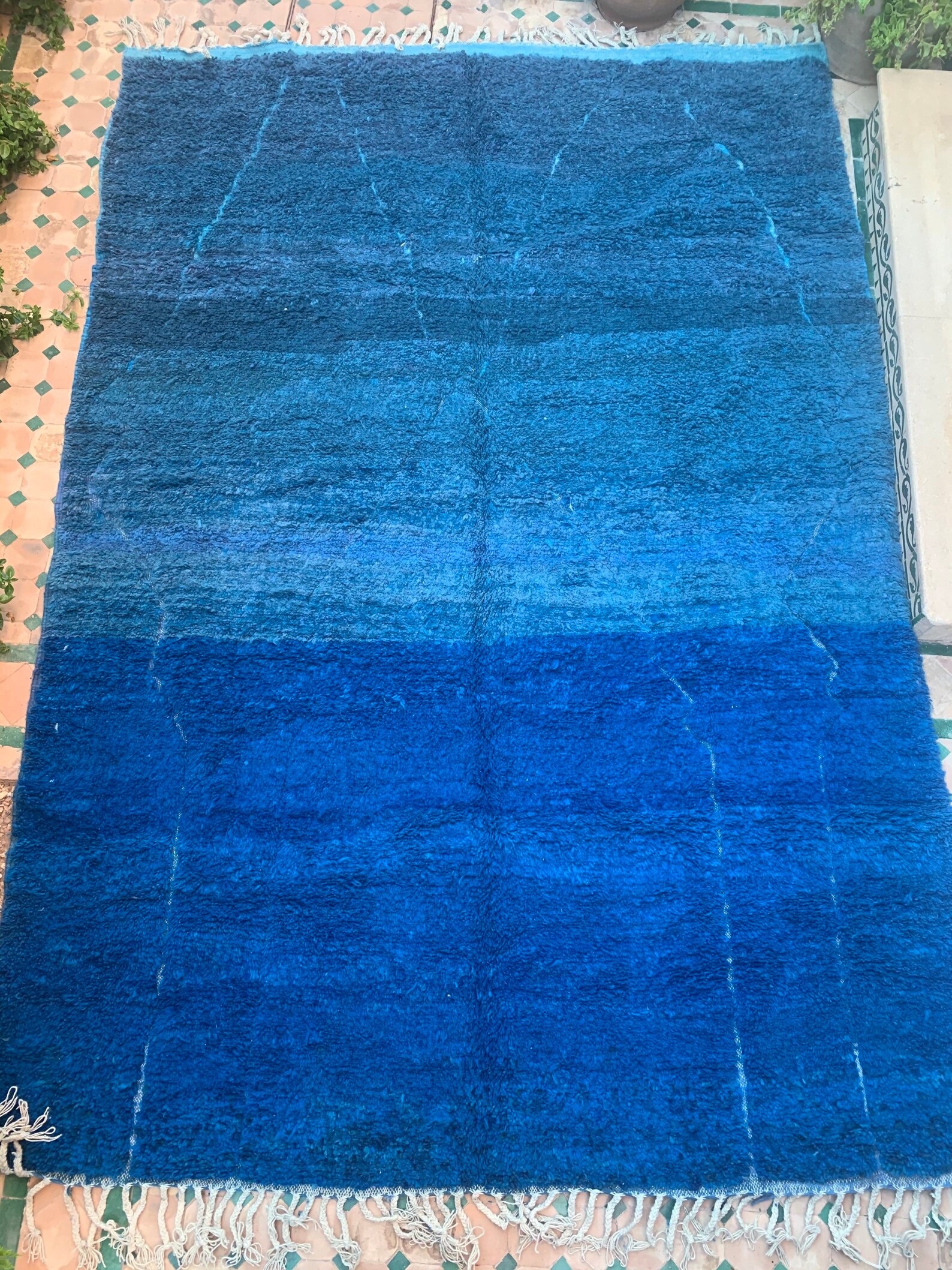 Blue Moroccan rug Etsy