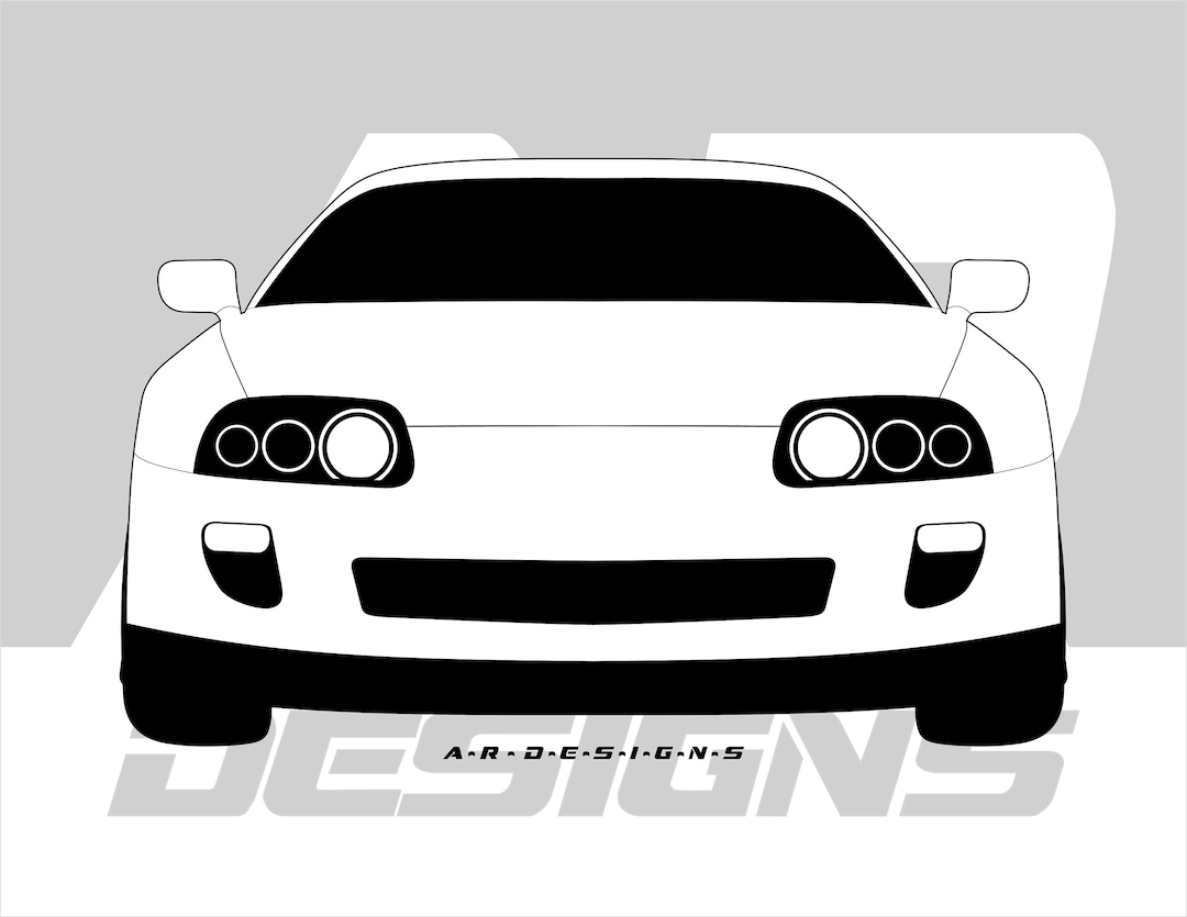 Toyota Supra MK4 Front, PNG, JPG, SVG Etsy