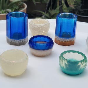 Small Decorative Cups / Ring Cups, bathroom, makeup, decor/display, beach, vanity, holder