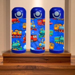 Personalized Trains Stainless Steel Kids 12 0z Water Bottle