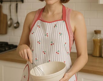 Kitchen Apron Sewing Pattern: Easy Beginner Project (PDF Pattern) Holiday Apron, Traditional Apron, Vintage, Classic Apron