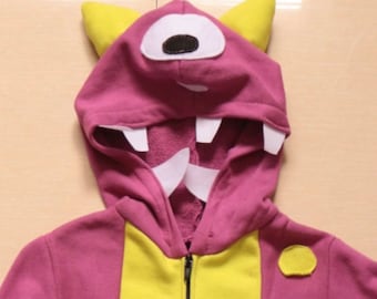 Children's (4-10) Monster Costume with Hood and Accessories Digital Sewing PDF Pattern and Full Sewing Instructions