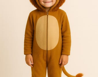 Löwenkostüm-Schnittmuster für Kinder (4–10 Jahre) – Schnittmuster und Anleitung als PDF | Cosplay | Nur im DIN-A4-Format | Mähne, Schwanz, Ohren, Schnauze, Pfoten