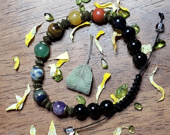 Rainbow Obsidian Chakra bracelet