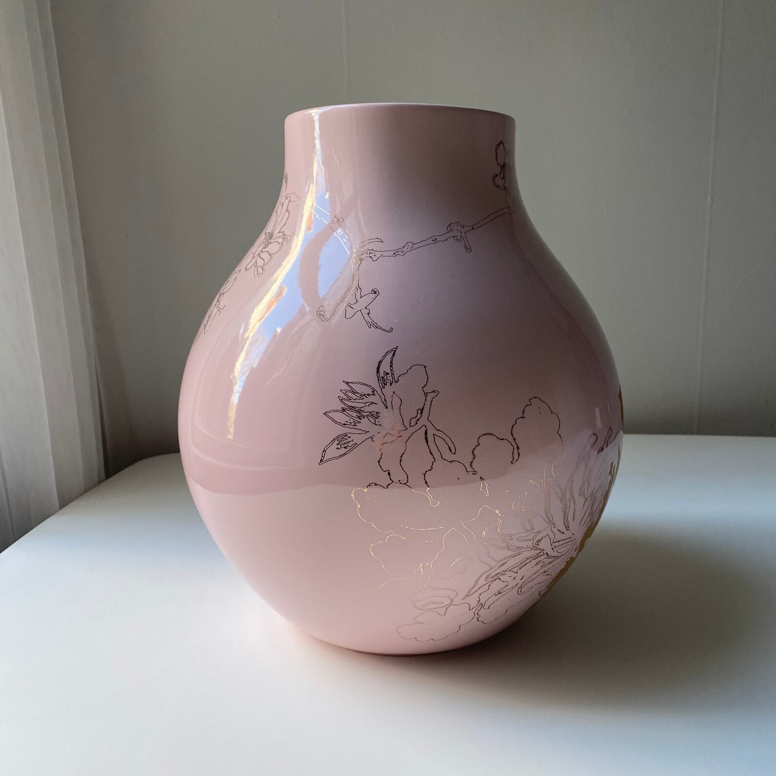 Ikea Hella Jongerius Pink & Gold Vase 2005 PS Jonsberg Etsy