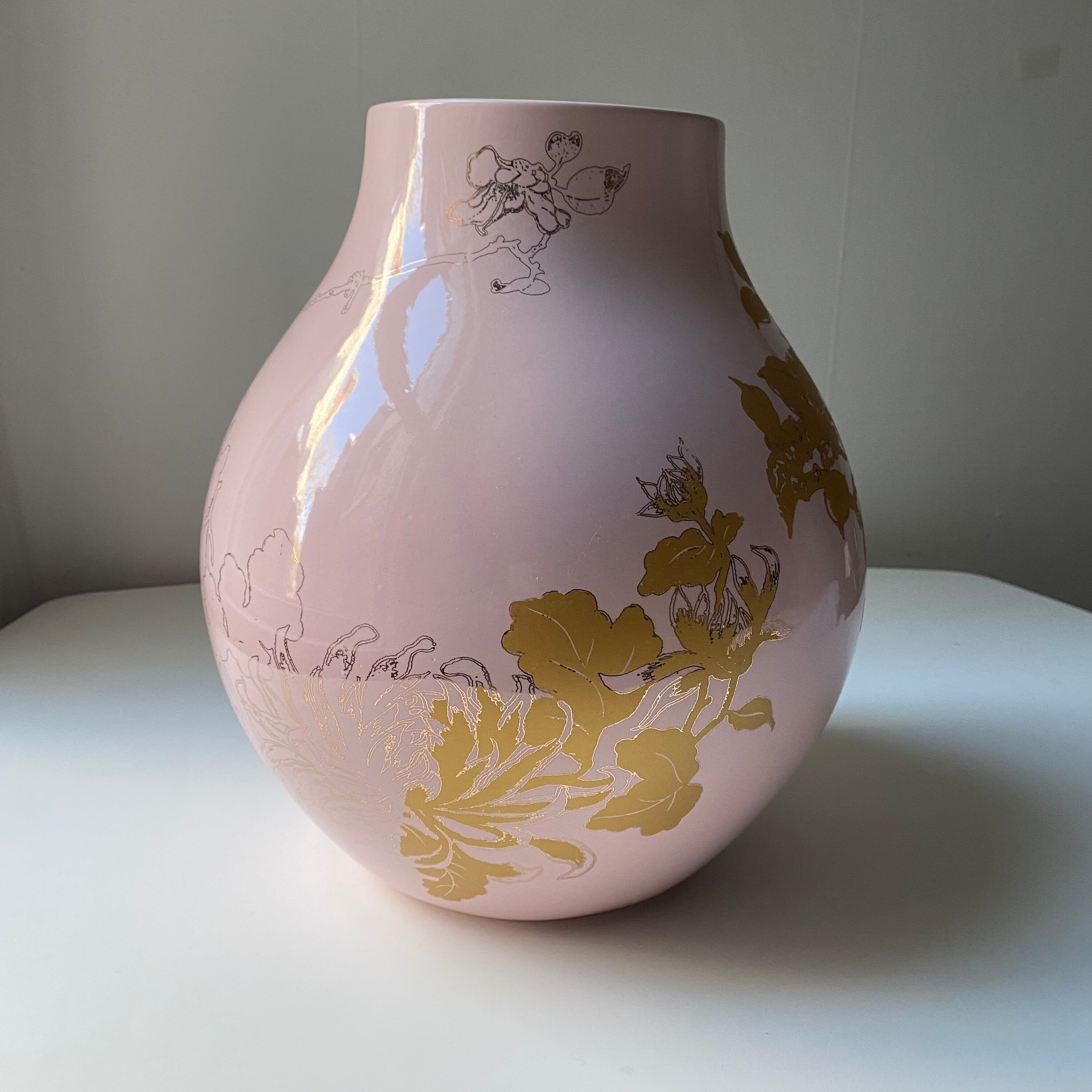 Ikea Hella Jongerius Pink & Gold Vase 2005 PS Jonsberg Etsy