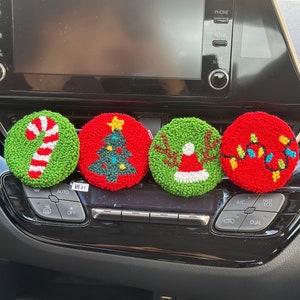 Handmade Car Air Vent Clip,Cute Christmas Car Accessories,Custom Car Decor,New Car Gift,Car Vent Clip,Santa Car Interior,Pink Car Gift