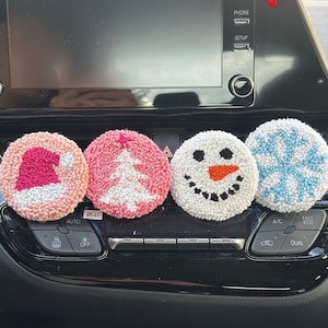 Handmade Car Air Vent Clip,Cute Christmas Car Accessories,Custom Car Decor,New Car Gift,Car Vent Clip,Santa Car Interior,Pink Car Gift