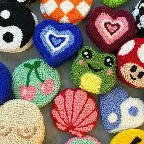 Set of 2 Kirby Car Coasters Cute Pink & Blue Car Accessories Etsy