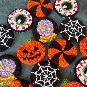 Gruselige Untersetzer, niedliches Halloween-Zubehör Interieur, Kürbisauto-Getränkehalter für Jugendliche, neues Auto-Geschenk-Untersetzer, Halloween-Kaffeetisch-Untersetzer