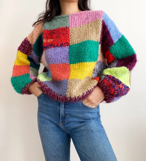 1ball Colored Mohai Wool Diy Hand Knitted Sweater Coat - Temu