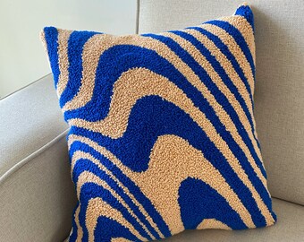 Hand Tufted Punch Needle Pillow Cover,decorative Embroidered