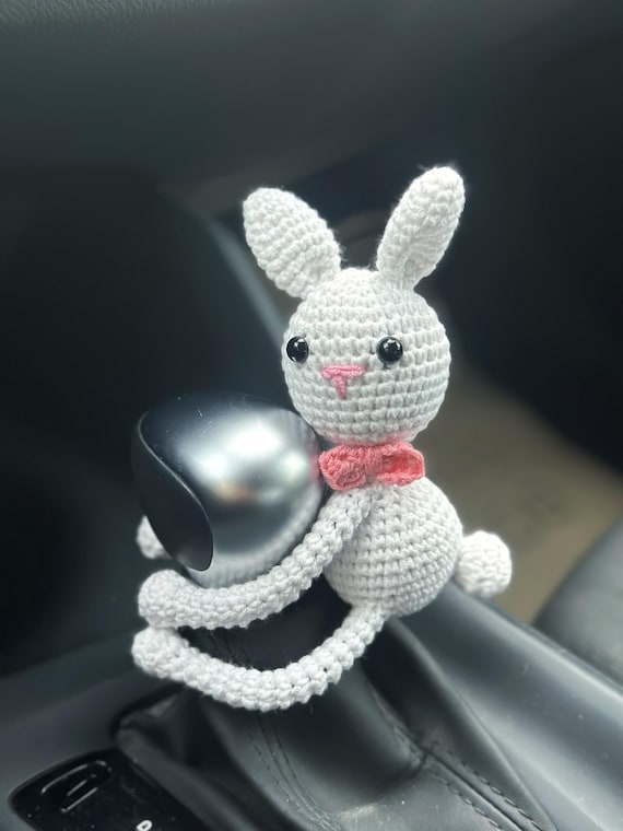 Cute Amigurumi Bunny Steering Wheel Accessory,crochet Monkey Gear