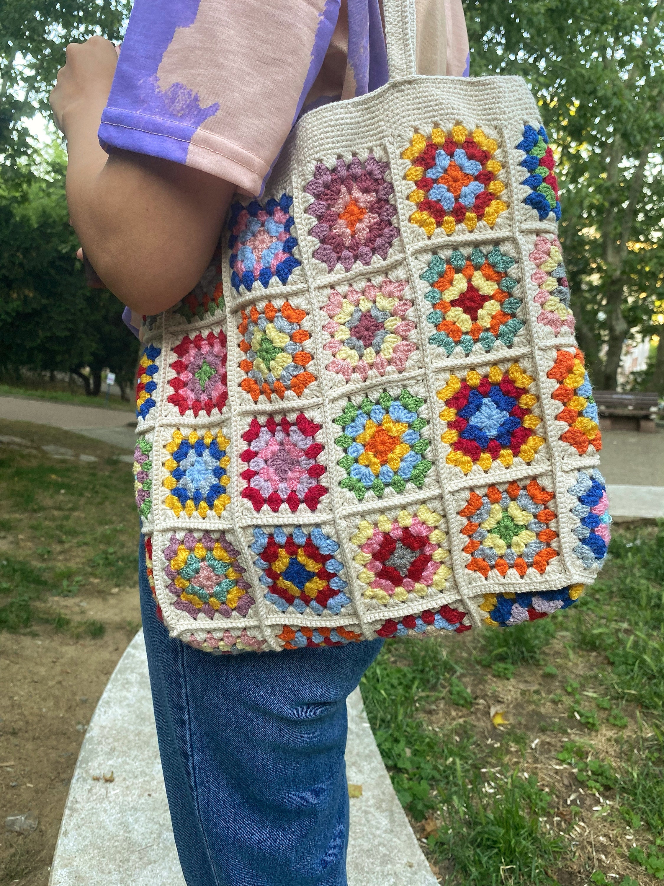 Sac crochet 16 clearance carres
