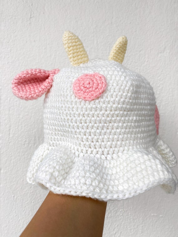 Handmade Pink Crochet Bucket Hat with Cute Ear Details Handmade Crochet Bunny Bucket Hat - Etsy main image 4