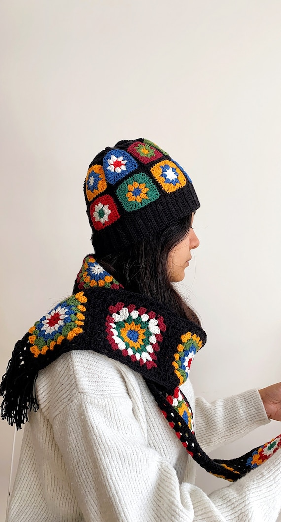 Handmade Crochet 100% Cotton Blue Green Hat & Hand Warmer Set Women\'s Size Small Crochet Baby Hat & Leg Warmer Set - Khaki Green, Teal, Blue  main image 4