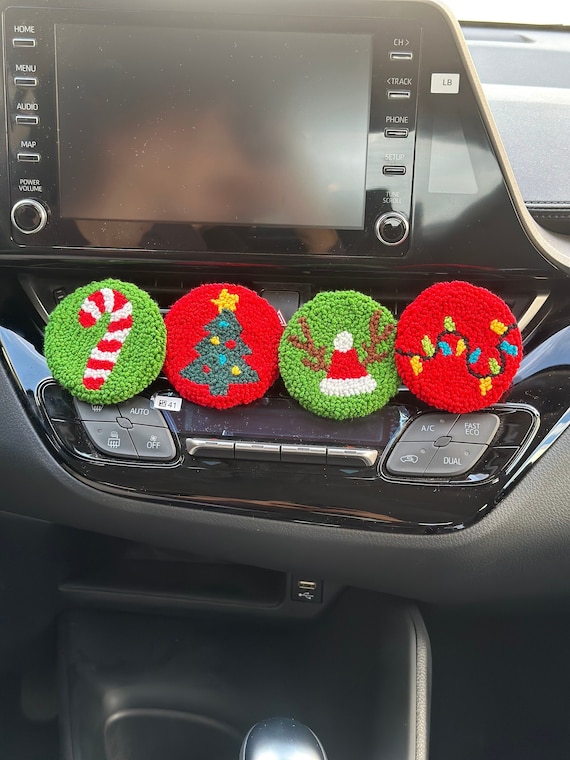 Handmade Car Air Vent Clip cute Christmas Car Accessories custom Car Decor new Car Gift car Vent Clip santa Car Interior pink Car Gift Etsy
