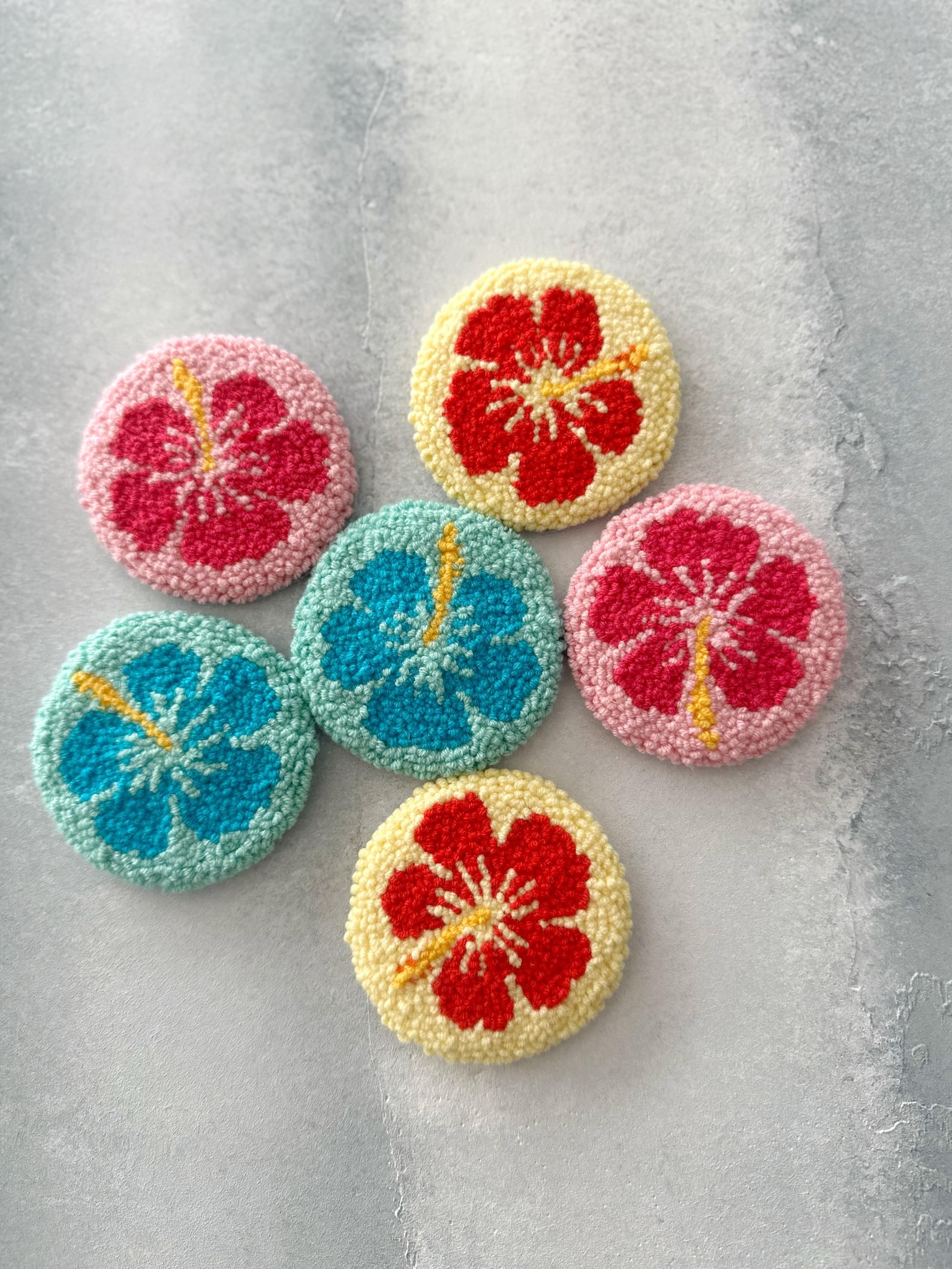 Hibiscus Flower Car Coasters