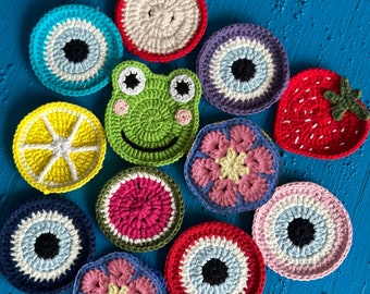 Cute Crochet Patches, Iron on applique