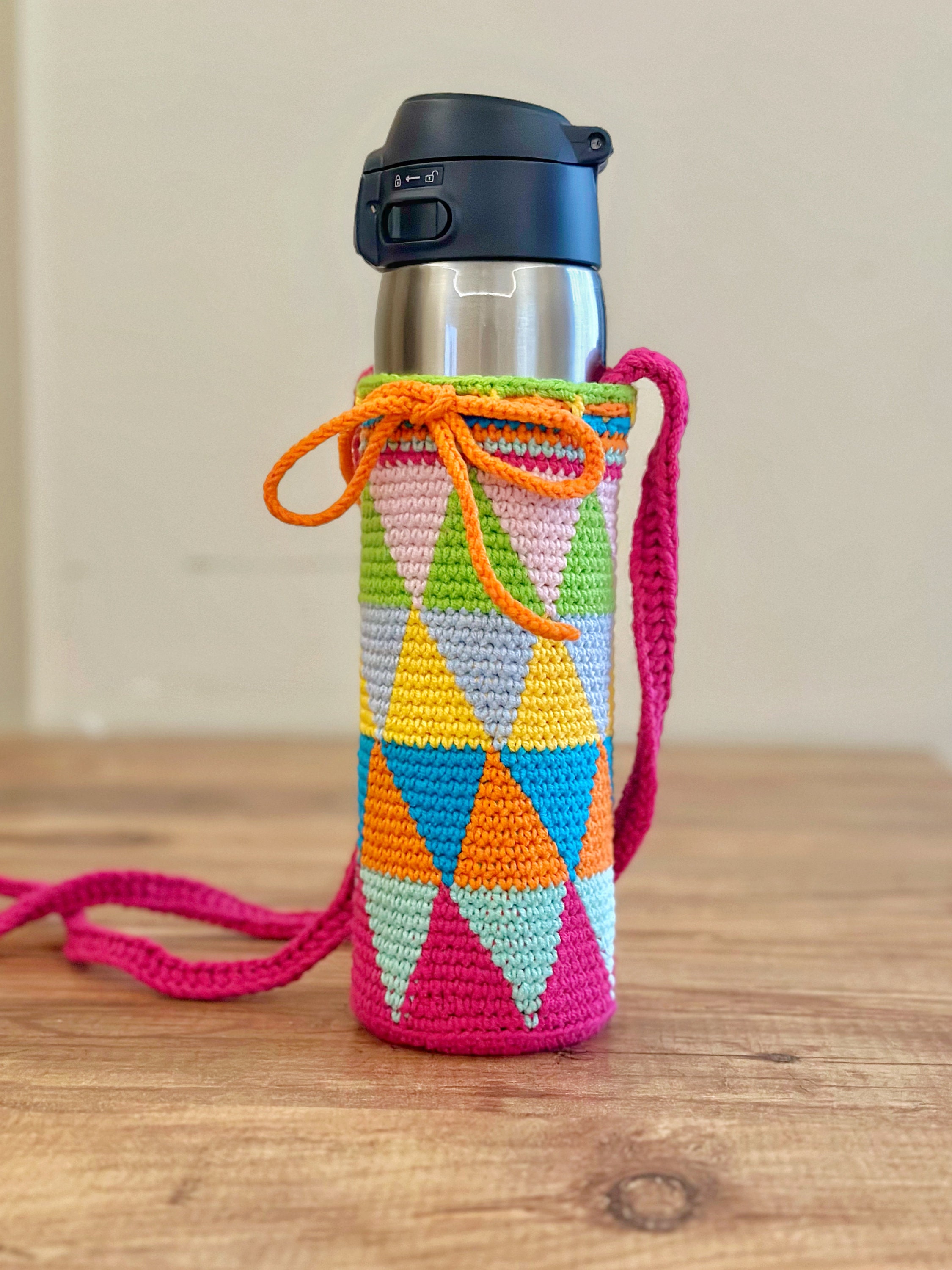 Cute Colorful Wayuu Bottle Holder,handmade Water Bottle Carrier