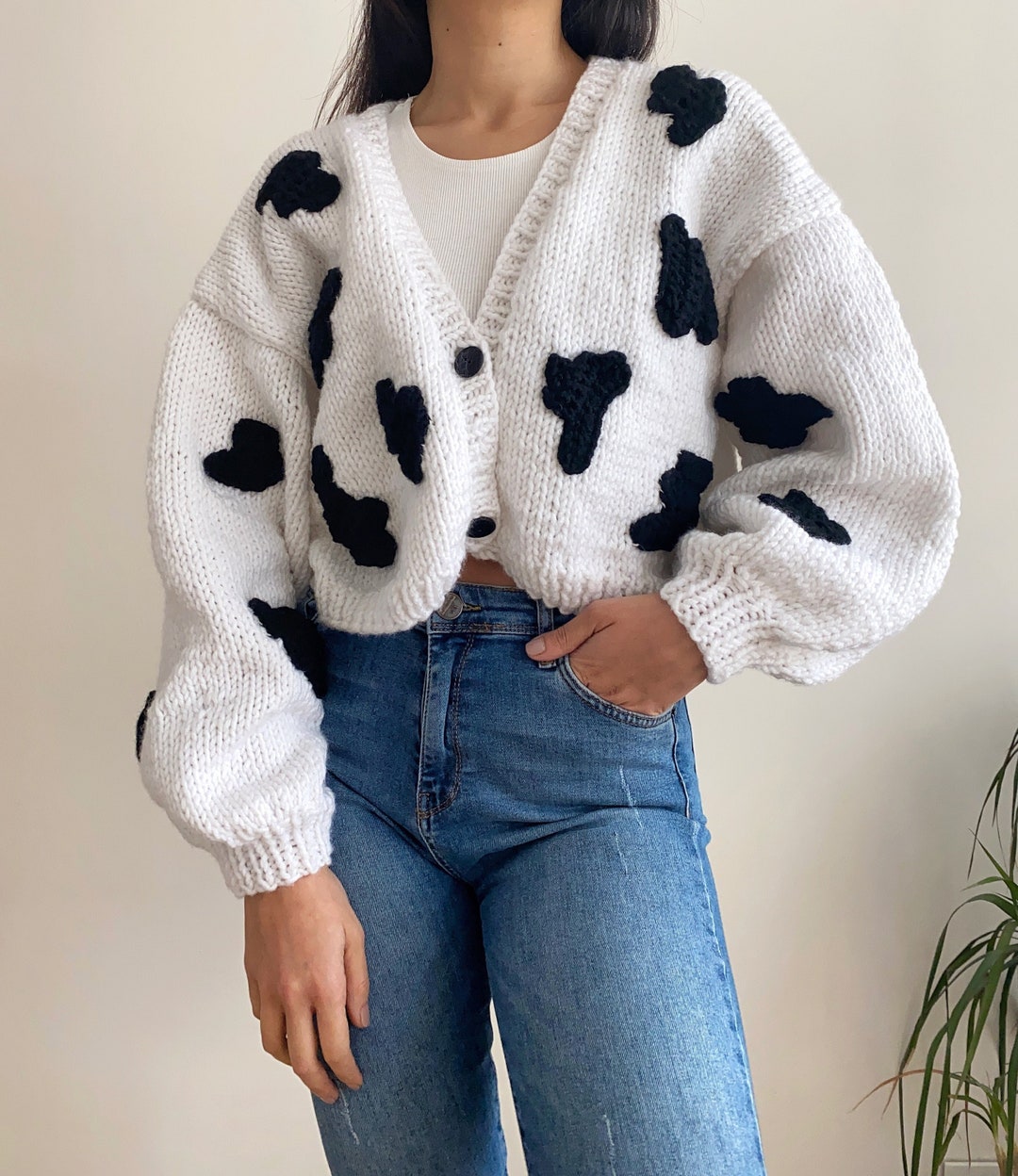 kaiko COW KNIT CARDIGAN size2-