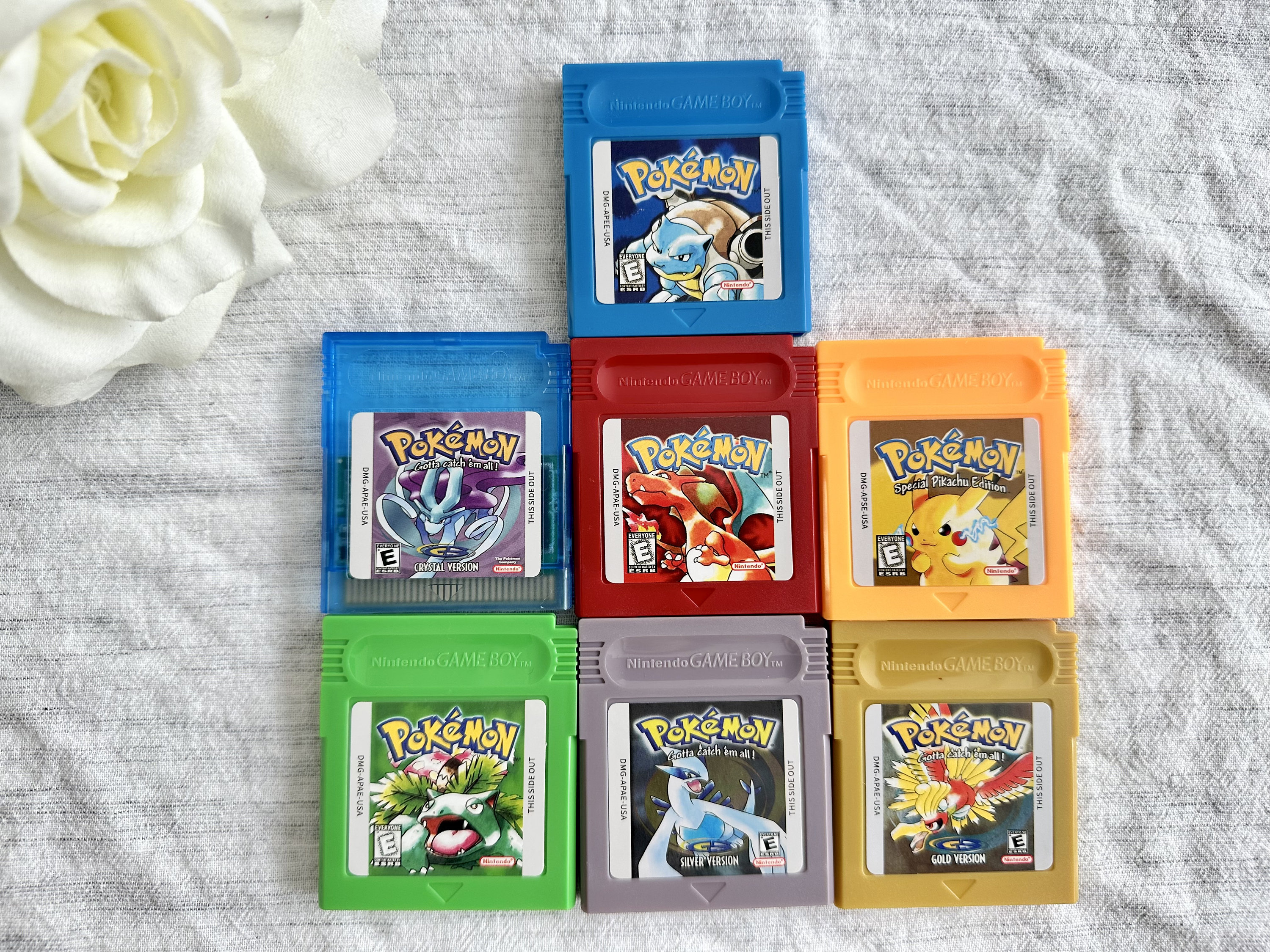POKEMON RED GREEN Blue Yellow Gold Silver Crystal TCG GameBoy GB
