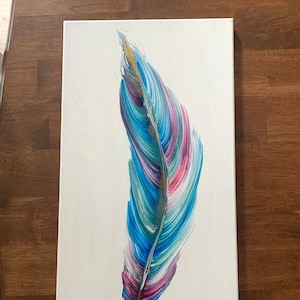 Fluid Art - Acrylic Pour Painting - Bird of Paradise