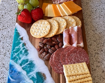 Ocean Resin Charcuterie Board - Cutting Board - Cheese Board - Serving Tray
