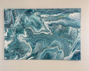 Fluid Art - Acryl Pour Painting - Tidepool