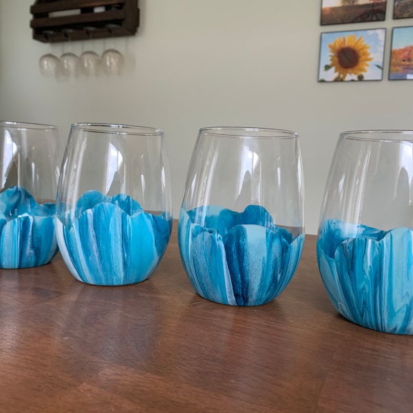 Acrylic Wine Glasses Etsy