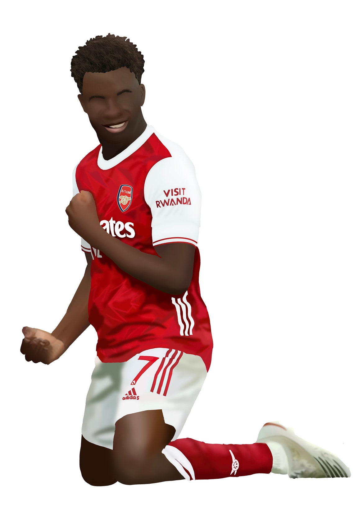 Arsenal Print Saka Boxing Day 2020 Chelsea v Arsenal Etsy