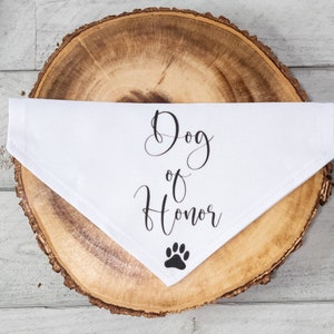 Dog of Honor Wedding slide-on bandana