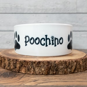Personalized Paw Print Pet Bowl