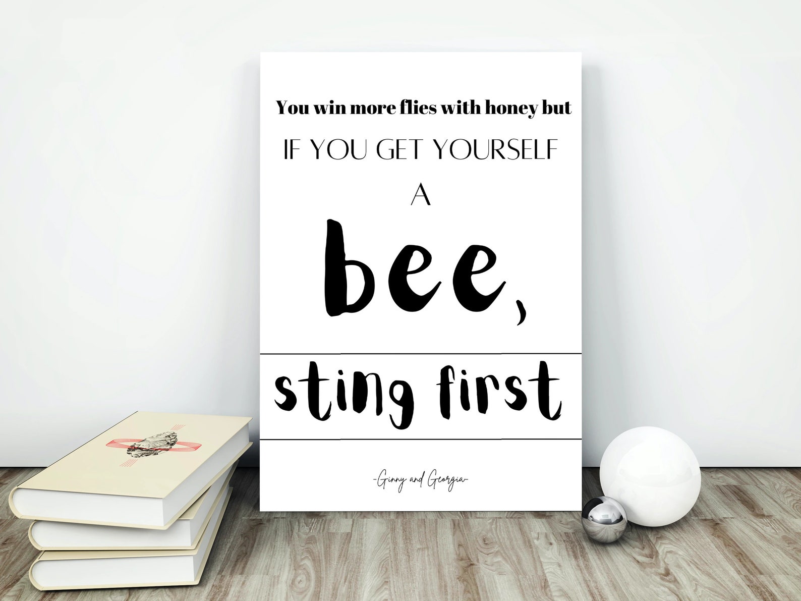 Ginny and print/quote you win more flies with honey Etsy