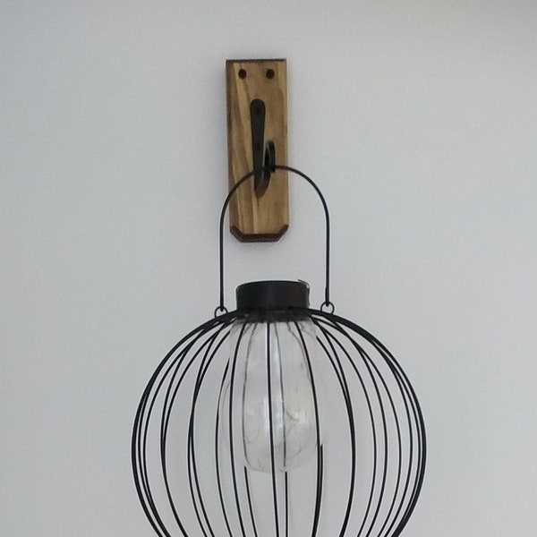 Hanging lantern or light bracket, hook, holder, farmhouse style