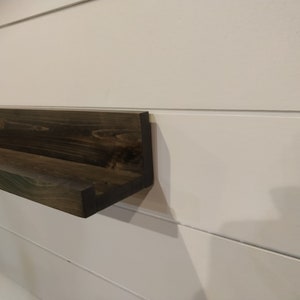 Handcrafted Rustic Floating Shelf, Photo Ledge, Wooden Shelf, Book Ledge, Wall Ledge, Picture, Video Game Shelf, Bar Shelf 3.5 Usable image 7