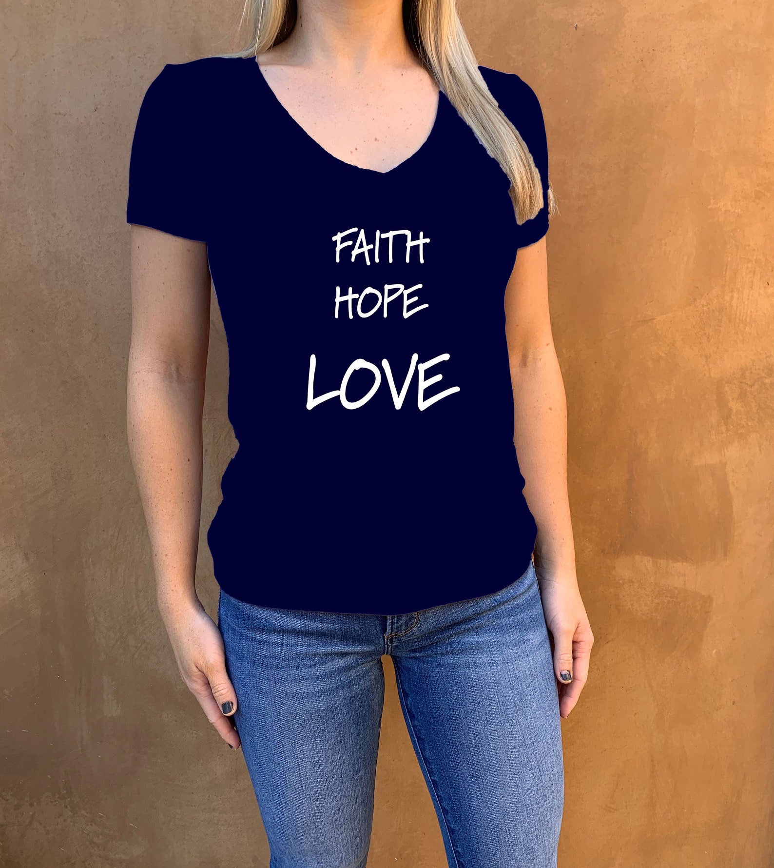 Faith Hope Love Women TShirts Faithbased TShirts Etsy