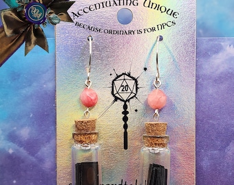 Magic the Gathering Fan - Deck in a Bottle Dangle Earrings