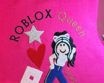 Roblox, Peace, Love, Roblox Tee Shirt , Girl Gift Embroidered T